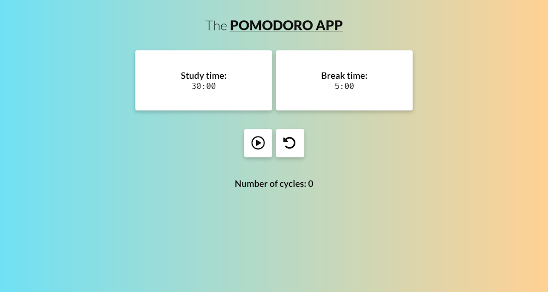 Pomodoro app