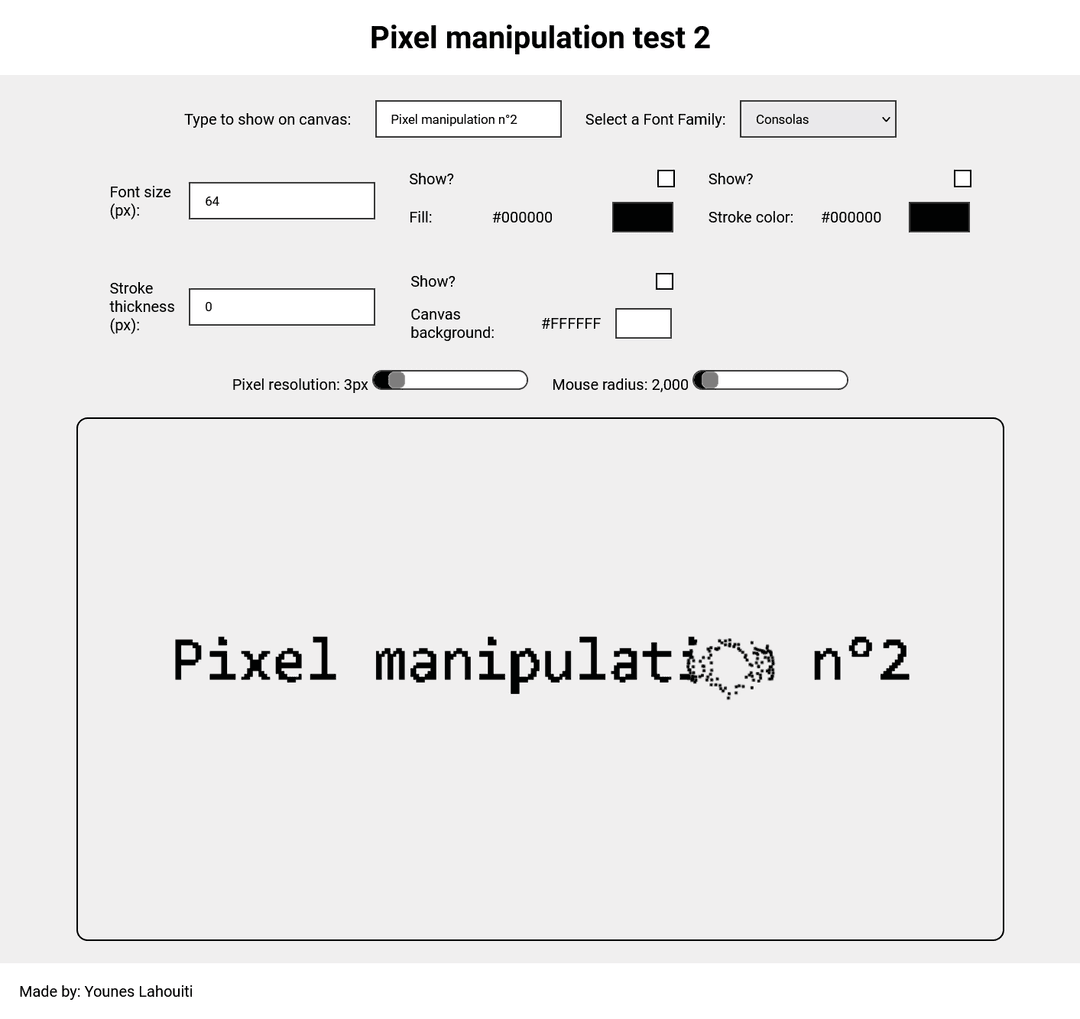 Pixel manipulation test n°2